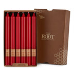 CAJA C/12 VELAS ROJAS 22.8 CM ALT